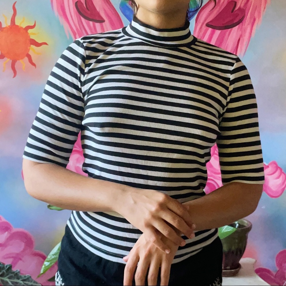 Striped Turtleneck Shirt